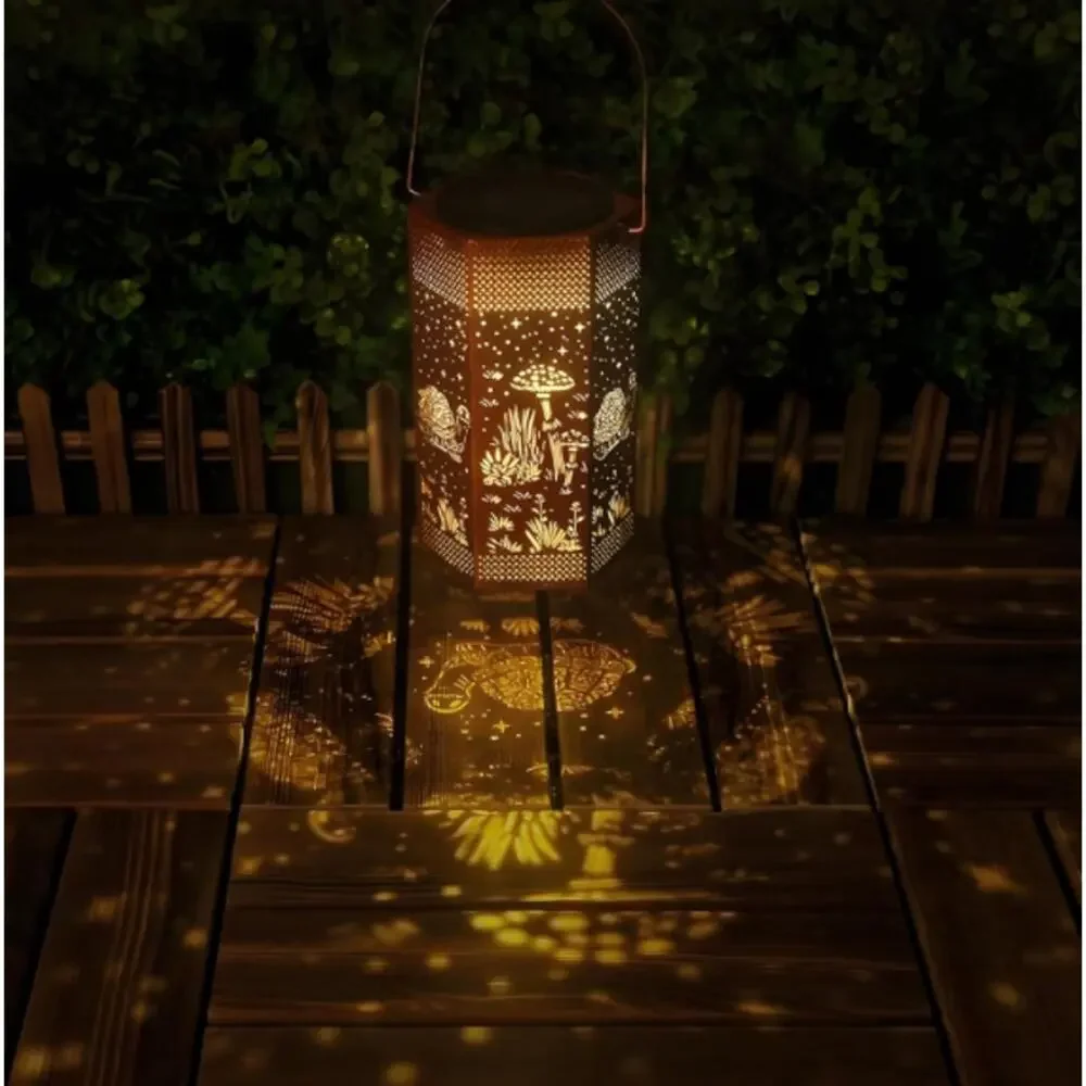 Turtle design Solar Lanterns Outdoor Waterproof Hanging Solar Lights Metal